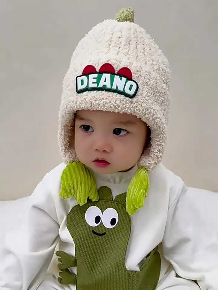 Boys and Girls Dinosaur Hat Cute Cartoon Lightweight Warm Winter Baby Hat for Kids for Autumn and Winter Outdoor Activities J251021