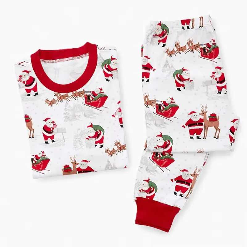 Xmas Family Look Pyjamas Santa Claus Print Christmas Pajamas Set Parentchild Matching Clothing Cute Soft Homewear Baby Romper L25102197ZF
