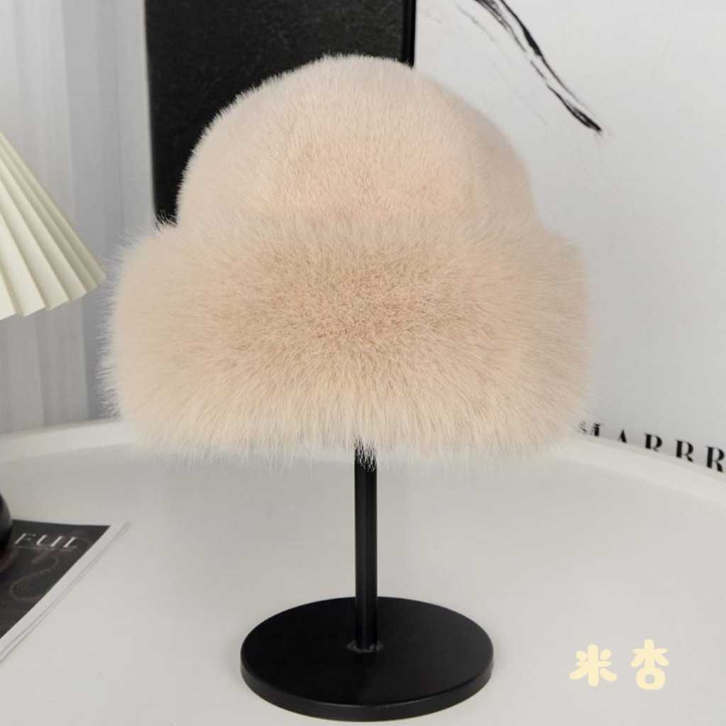 Womens Winter New Plush Hat Outdoor Thickened Warm Plush Hat Slimming Hat H251020