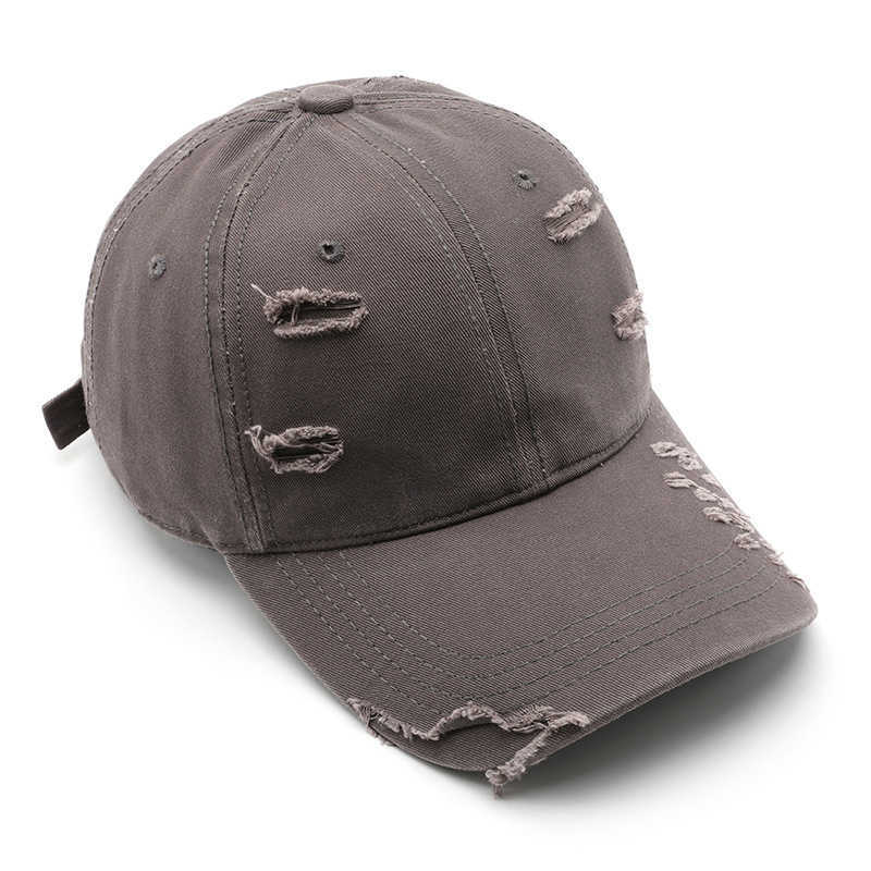 Style Personality Women Spring and Autumn Solid Color Washed Distressed Baseball Cap Outdoor Men Sports Sun Protection Shade Baseball Cap H251020