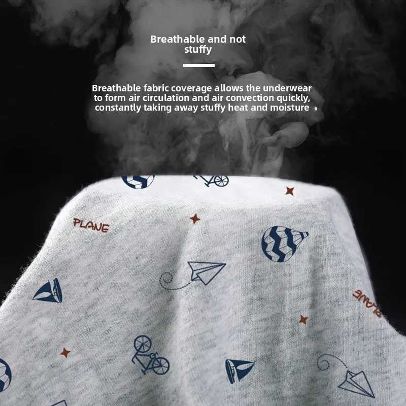 4pcsKids Boxer Shorts Boys Cotton Underwear Summer Lightweight Anti Microbial No Ride Up Seamless Cartoon Underpants J251021