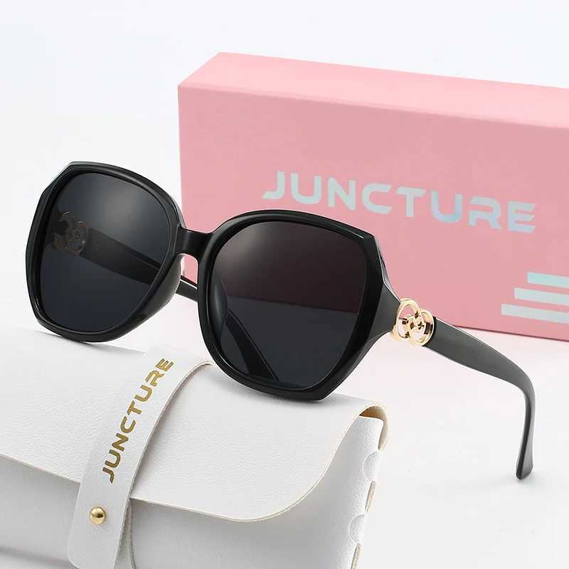 JUNCTURE Polarized Women Sunglasses Fashion Cat Eye Sun Glasses Big Frame Purple Gradient Lady Glasses Sunglasses for Women J251114