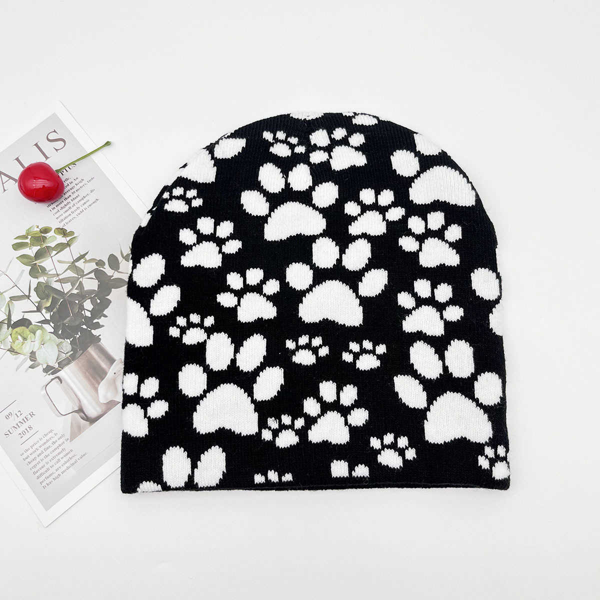 Claw Print Jacquard Knitted Hat Autumn Winter New Warm Hat Animal Knitted Hat 2025 Skin Hat H251020