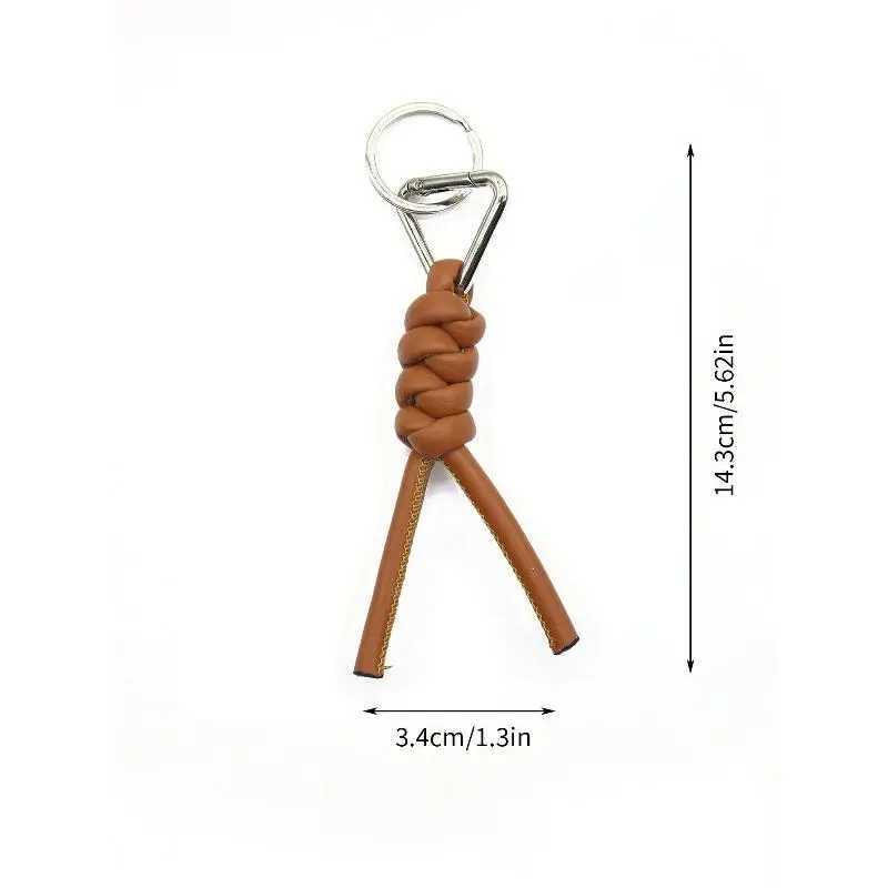 Leather Woven Car Keychain High End Key Holder Automobile Key Pendant Luxury Key Ring Accessory Bag Hanging Decoration J251121