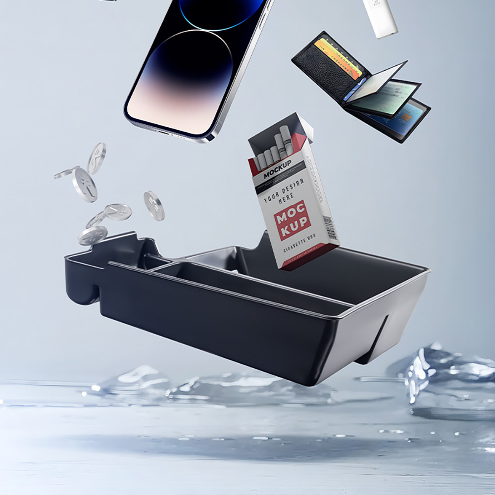 Car Central Center Console Organizer Tray Armrest Storage Box for Porsche Cayenne 2018-2023 Interior Accessories Gear Shift Panel Insert Box