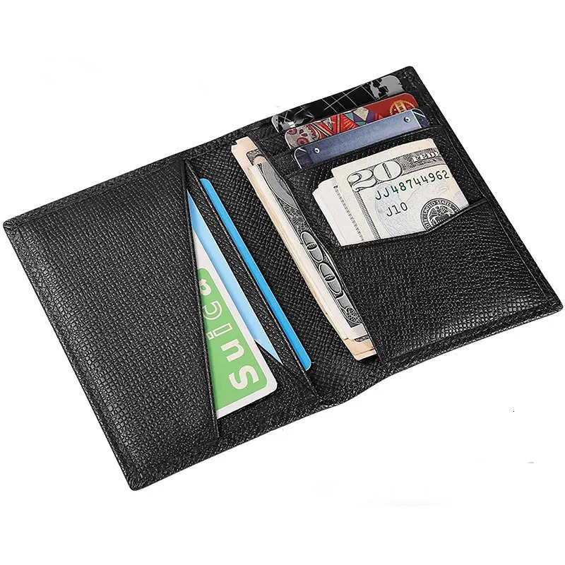 Customized Initials Genuine Leather Card Holder Bank Card Multi Card Slot Business Card Bag Wallet Mens Cover Wallet 251013