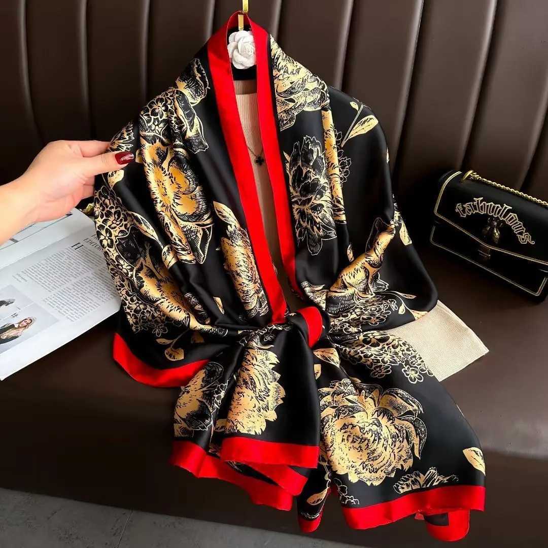 Spring Scarf Wens Luxury Design Scarf Silk Smooth Scarf Soft Muslim band Shawl Beach 85x180cmW251021