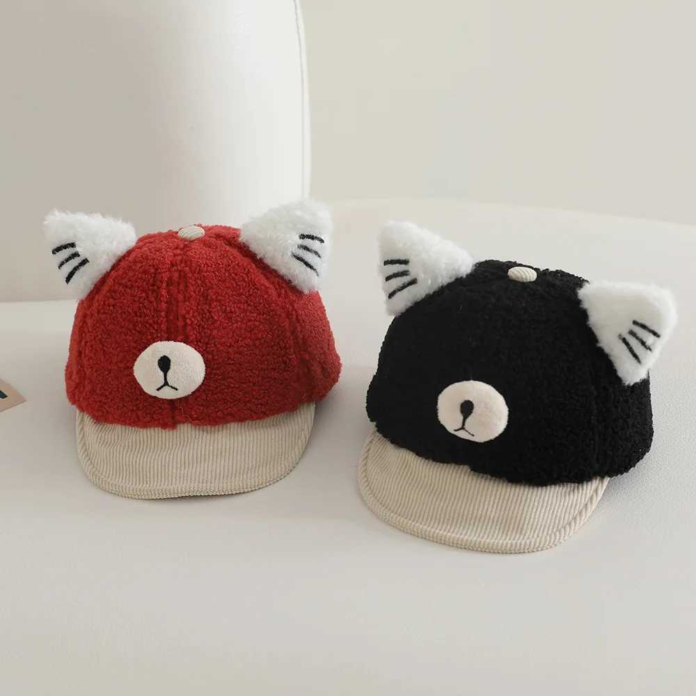 Baby Winter Hat 2025 Ear Protection Woolen Caps Breathable Versatile Student Cap Cartoon Bear Knitted Hats J251021
