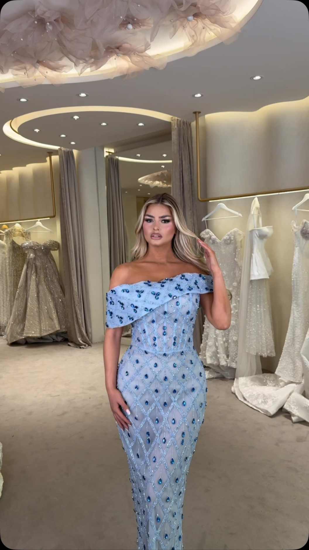 Fashion Mermaid Evening Dress Sleeveless Prom Gowns Boat-Neck Beads Satin Sexy Prom Dress vestidos de novia Size Customized Robes De Mariee L252708