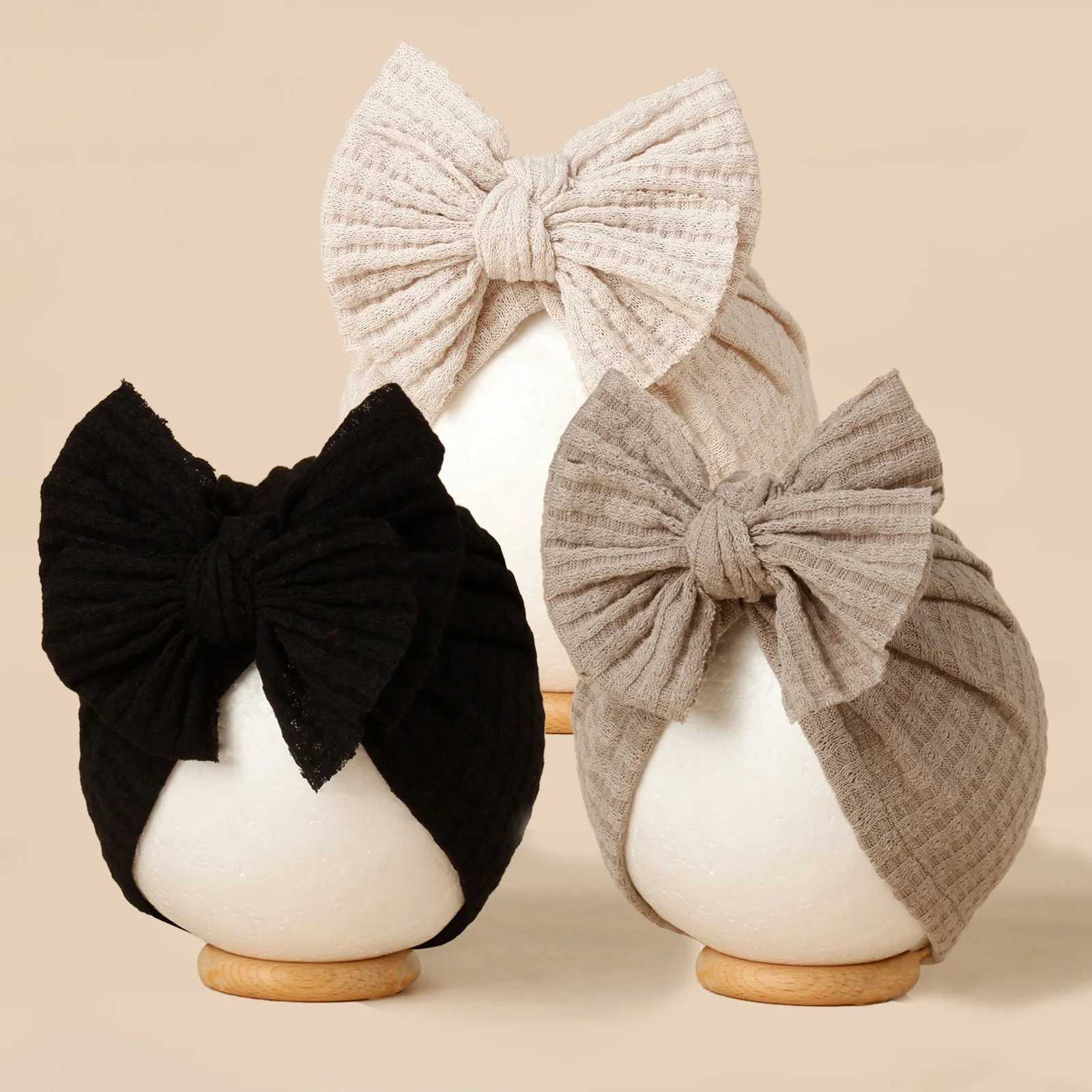 3pcs Waffle Hats For Infants Young Children Headscarf Hats For Newborns Soft Fetal Hair Cap Childrens Headwear Hats Accessory J251021