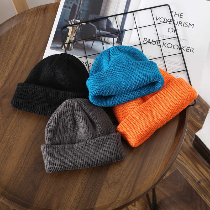 Womens Autumn and Winter Solid Color Light Plate Crimped Knitted Hat Outdoor Leisure Cold Proof and Warm Wool Hat H251020