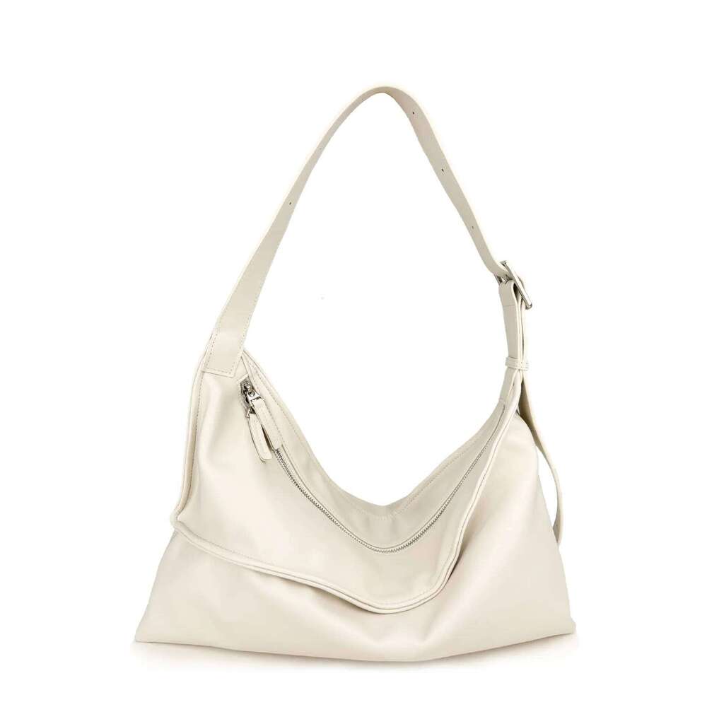 Geometric Splicing Shoulder New Style For Men And Women, Street Fashion Contrasting Color Kink Leather Crossbody Bag 251021