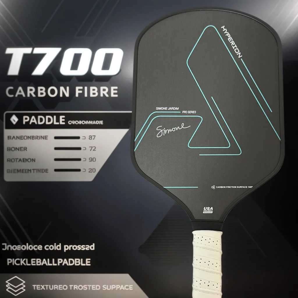 New Pickleball Paddle Training Racket T700 Carbon Fiber 6MM Honeycomb Core Professional Pickleball USA PA Approved Pickleball W251021