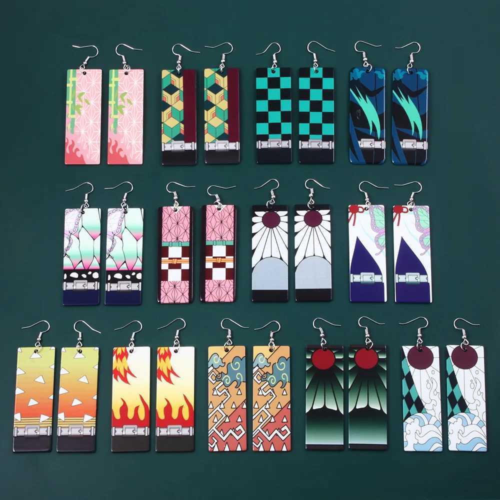Anime Demon Slayer Acrylic Earrings Kimetsu no Yaiba Tanjirou Nezuko Shinobu Kyoujurou Muichirou Drop Earrings for Women Jewelry J251021