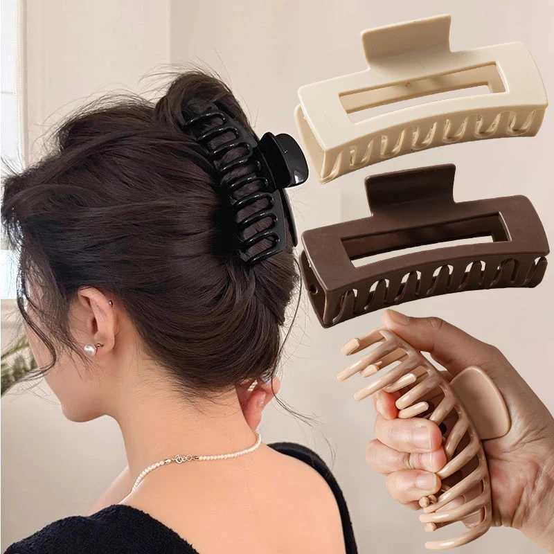 Ponytail Large Silicone Hair Claw Crab Hair Accessories for Women Solid Bowknot Hair Clips Hairpins Girls Barrettes HeadbandsW254021