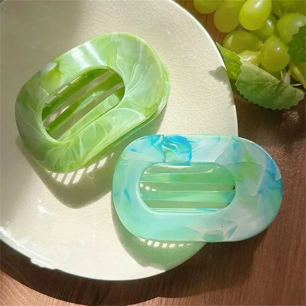 24Pcsset Large Duck Clip Gradient Elegant Marbled Plastic Hair Accessories for Everyday Formal Events Hair AccessoriesW254021