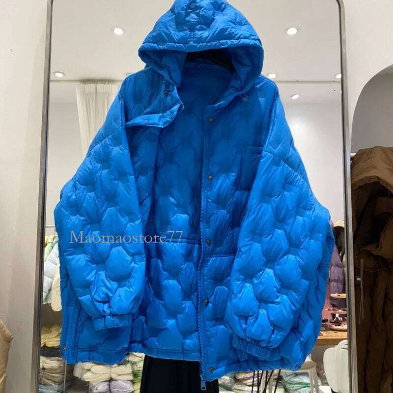 2025 Autumn Winter Hooded Puffer Jacket Oversized Solid Parkas Female 90% White Duck Down Coat Long Sleeve Warm Outwear womens coat