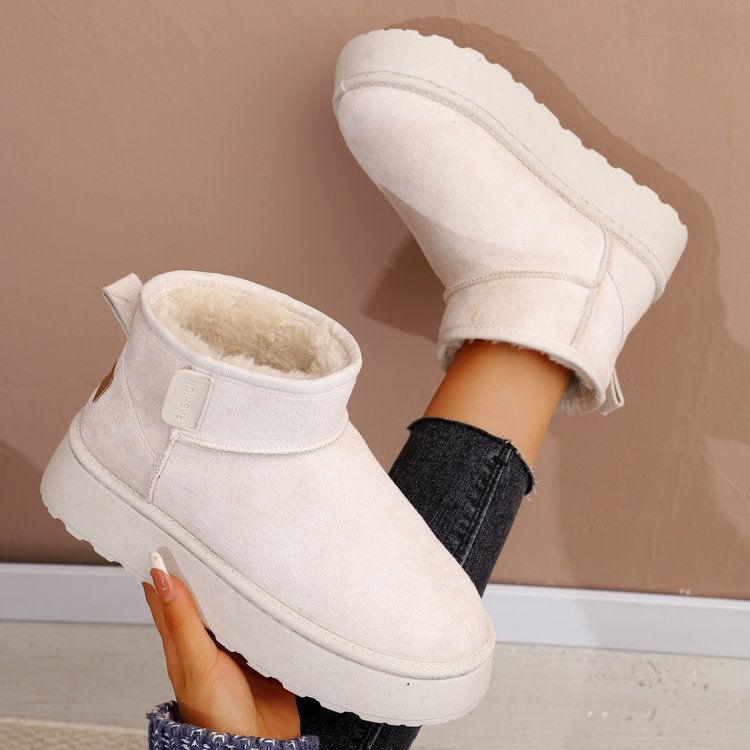 Free Shipping Designer Casual Shoes Winter new high top thick soled big toe snow boots with plush warm shoes Practical Comfortable fit