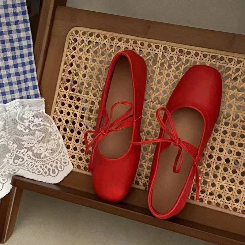 size 3443 women real leather Shoes For casual low heels shoes classic flats shoes spring office lady Footwear 251017