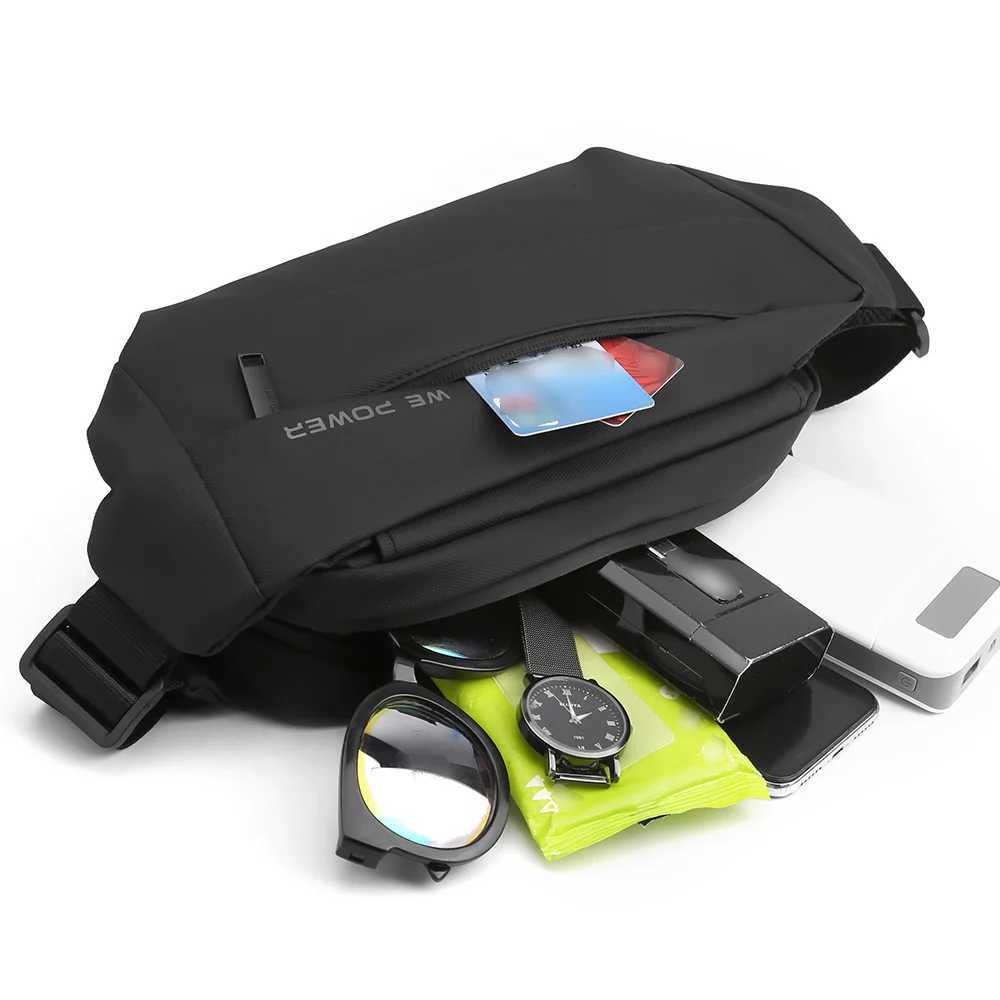 Men Fanny Pack Waist Belt Bag Waterproof Nylon Multipurpose Travel Climb Sports Fashion Male Sling Chest Bum Hip Pack Bags Z251021