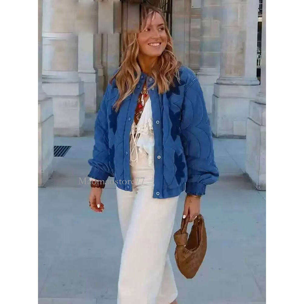 Woman Coats Quilted Floral Embroidery Long Sleeves Single Breasted Jacket 2025 Winter Streetwear Women's New In Outerwear coats designer women