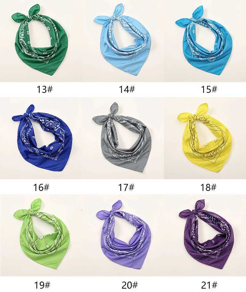 54cm54cm Fashion Cotton Hip Hop Scarf Paisy Square Scarves wear Band Hair Band Neck Wrist Wrap Band AccoriesW251021