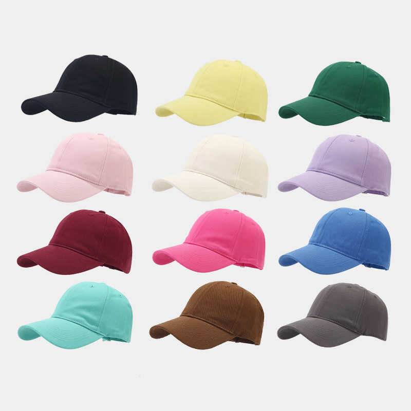 Fashion Plain Soft Top Cotton Baseball Cap for Men Slimming Street Hiphop Duckbill Cap for Women H251020