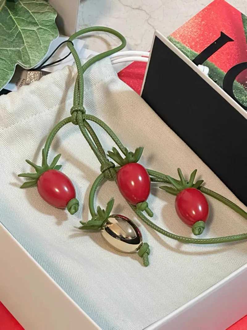 Bag Charm Exquisite Fruit Tomato Strawberry String Pendant Woman Allmatch Cute Backpack Pendant Bag Accessories J251121