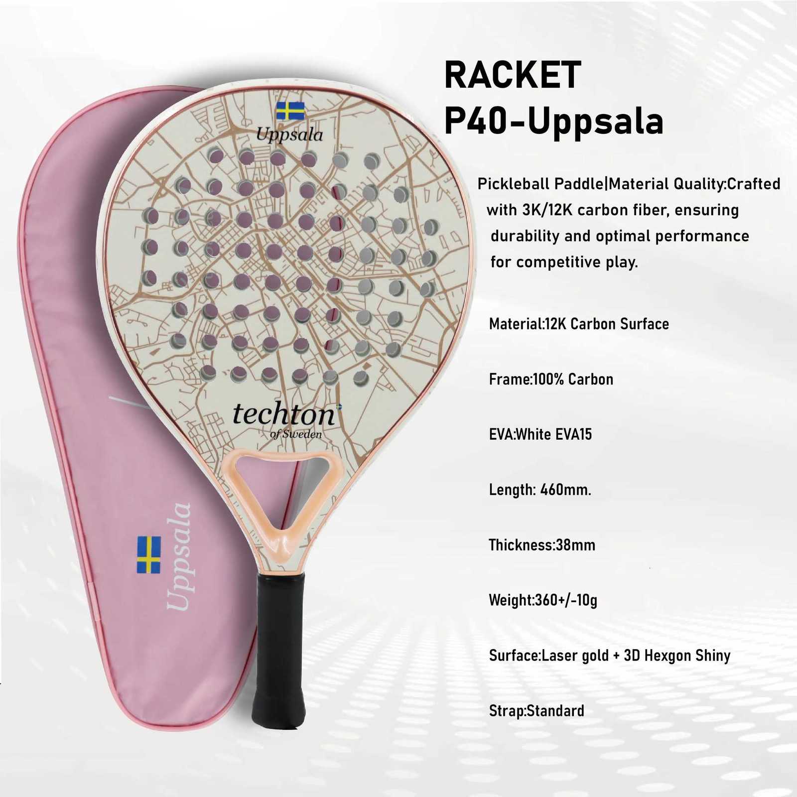 Pala Padel Raquetas de Tenis Racket Paddle Racquet EVA Soft 003K2K Carbon Fiber 3D Hexgon Paddle with Padel Bag Accessories W251021