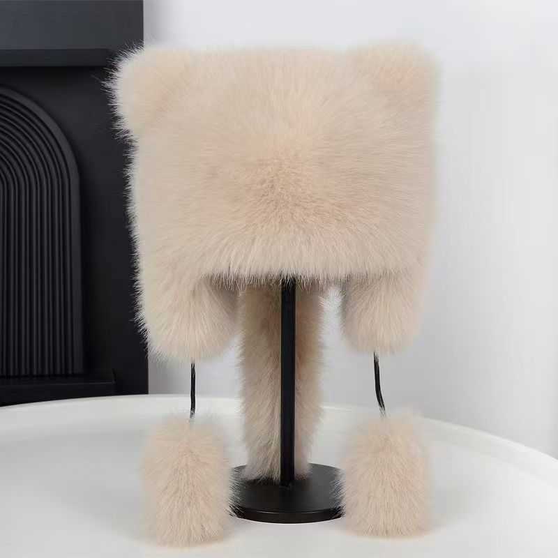 Celebrity Little Raccoon Hat Ear Protection Hat Ecofriendly Faux Fur Hat Autumn Winter New Thickened Warm Hat H251020