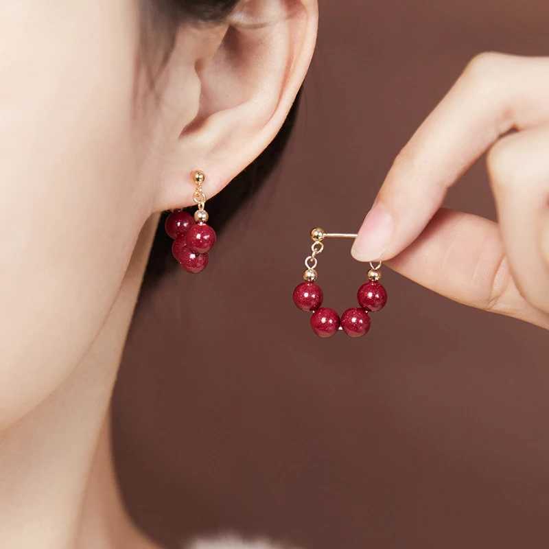 HandMade Earrings Natural Red Agate From Earrings Design Simple Fashion Fine Luxury Versatile Jewelry Gift J251021