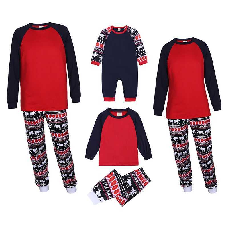 New Christmas Pyjamas Family Matching Long Sleeve TopPants Sets Cotton Deer Outfits Clothes Merry Christmas Tree Printed Suits L251021OU5Y