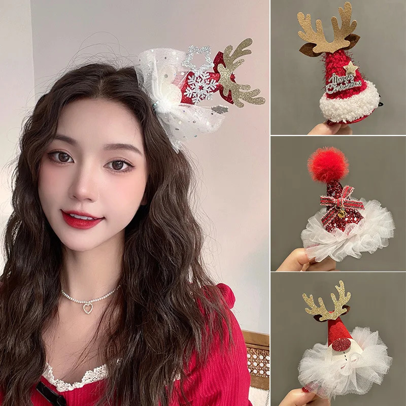 Christmas Hairpin Christmas Decoration Headwear Cute Hat Headwear Accessiories Christmas Party Supplies 2026 Christmas Decor 251021
