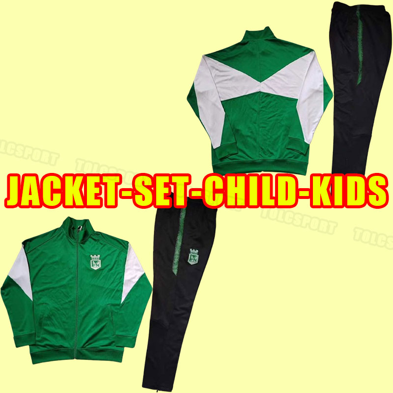 Kids Child 2024 Atletico Nacional Medellin soccer tracksuit 2025 2026 J.Duque DA COSTA 25 26 D.Pabon Jarlan football shirt enfants jacket set training