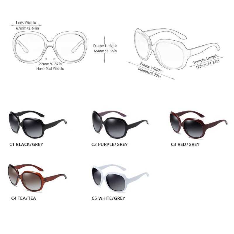 Brand Design Elegant Oversized Polarized Sunglasses Women Fashion Big Round Sun Glasses Ladies Vintage Outdoor Anti Glare Shades J251114