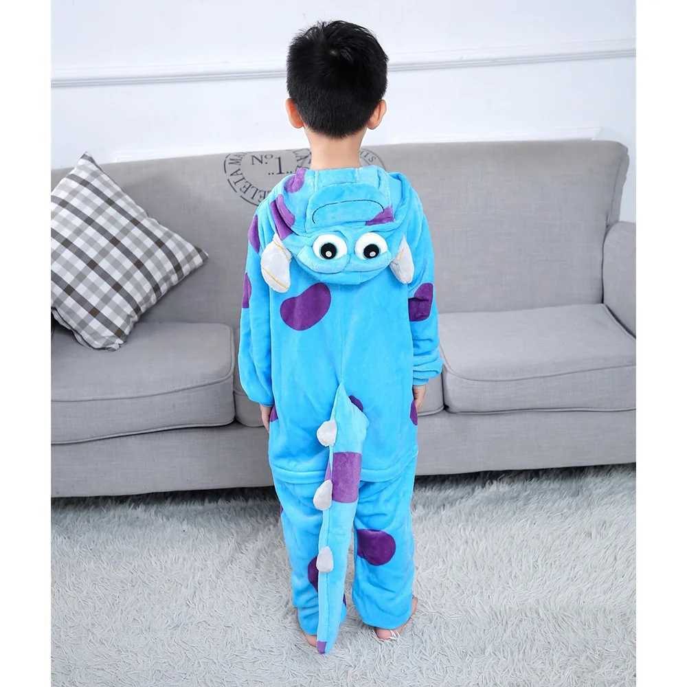 Sully Cosplay Costume Men Women Boy Girl Halloween Suit Animal Onesie Cute Flannel Jumpsuit Anime Kigurumis Blue Cow Outfit L251021G8N5