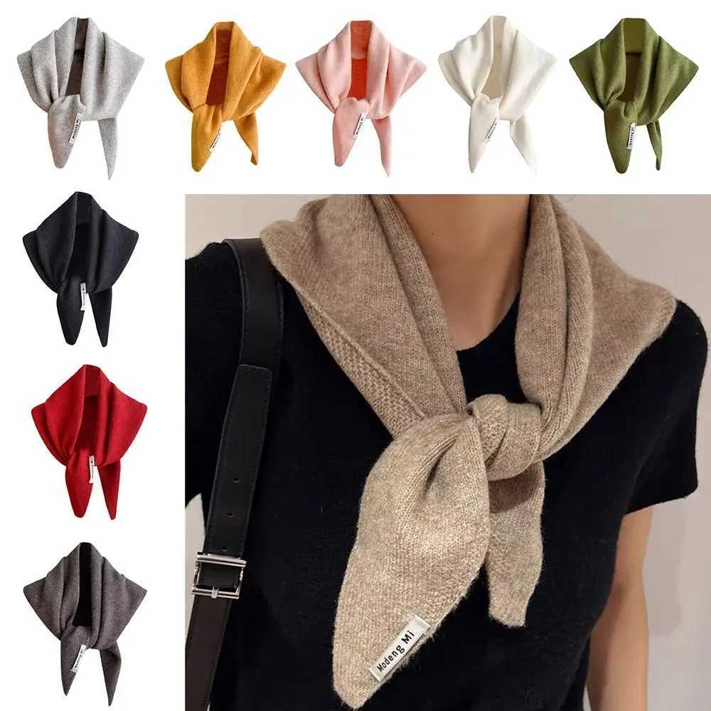 Soft Wool Knitted Scarf Multifunctional Warm Women Headscarf Triangular Scarf Winter W251021