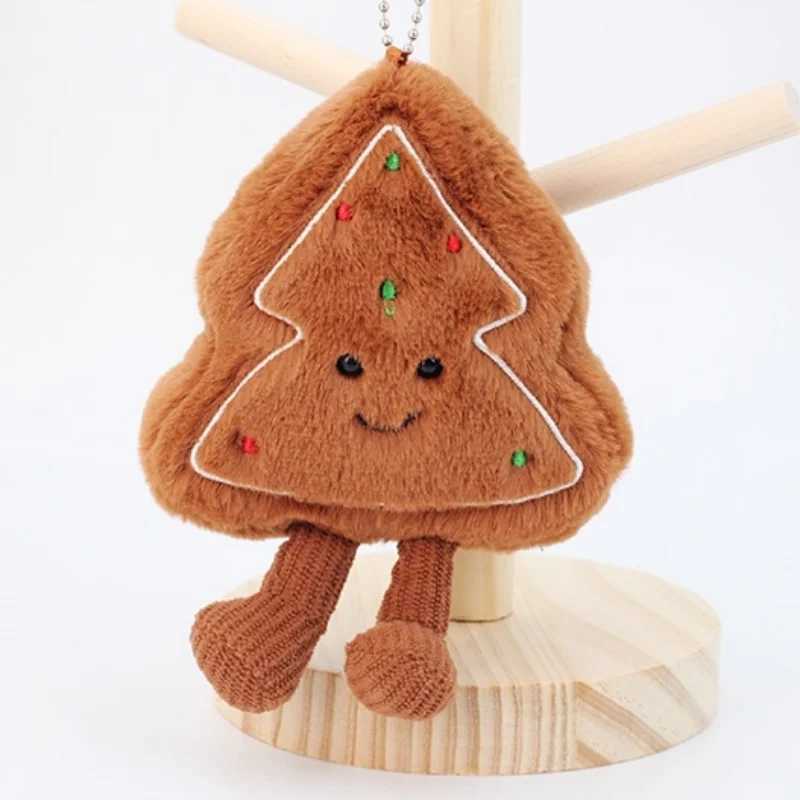 Adorable Christmas Tree Star Plushies Keychains Soft Moon Gingerbread Tree Doll Cartoon Bag Pendant Plush Toy Gifts Girl W251021