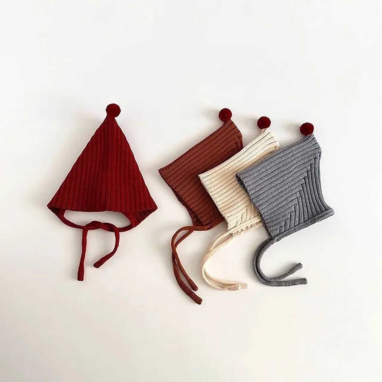 Cute Pompom Baby Hat Winter Thicken Warm Baby Boys Girls Cap Beanies Soft Knitted Infant Toddler Lacing Hat J251021