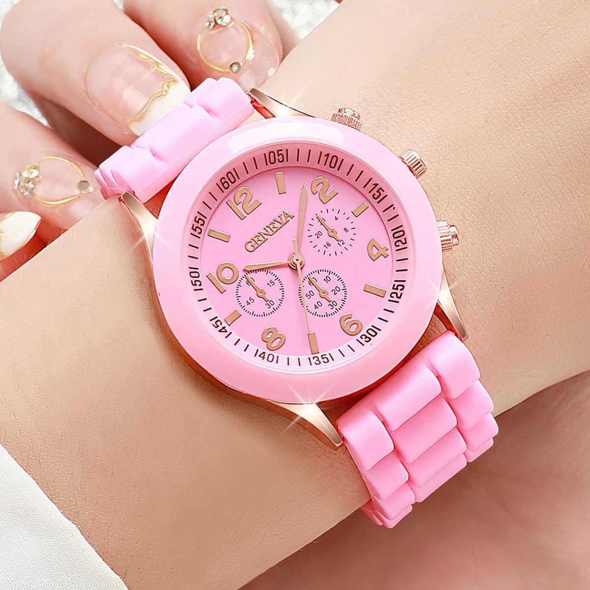 23PCS Fashion Sile Band Women es Arabic Dial Ladies Quartz Set Reloj MujerWithout BoxXJ251021