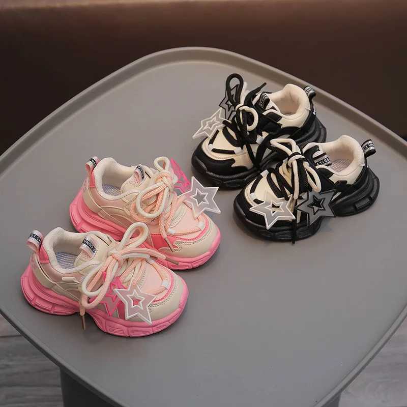 Children Casual Shoes for Girls Fashion Classic with Stars Girls Sports Running Sneakers Breathable PU Rubber Antiskid Soft W251021