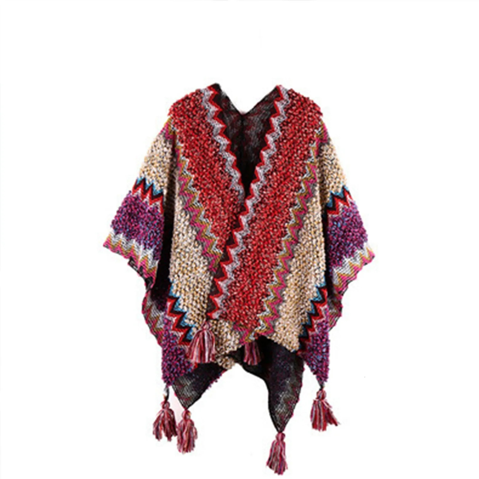 Winter Poncho Coat Women Outfits Casual Chaqueta Mujer Loose Sweater Clothing Vintage Pull Femme Knitted Cardigan Woman Jackets 251021