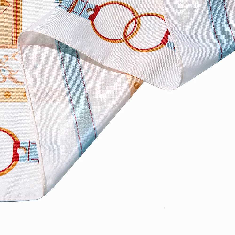 POBING Silk Scarf Women Large Shawls Back Garden Print Stoles Square Bandana Luxury Kerchief Hijab Female Foulards 130CM W251021