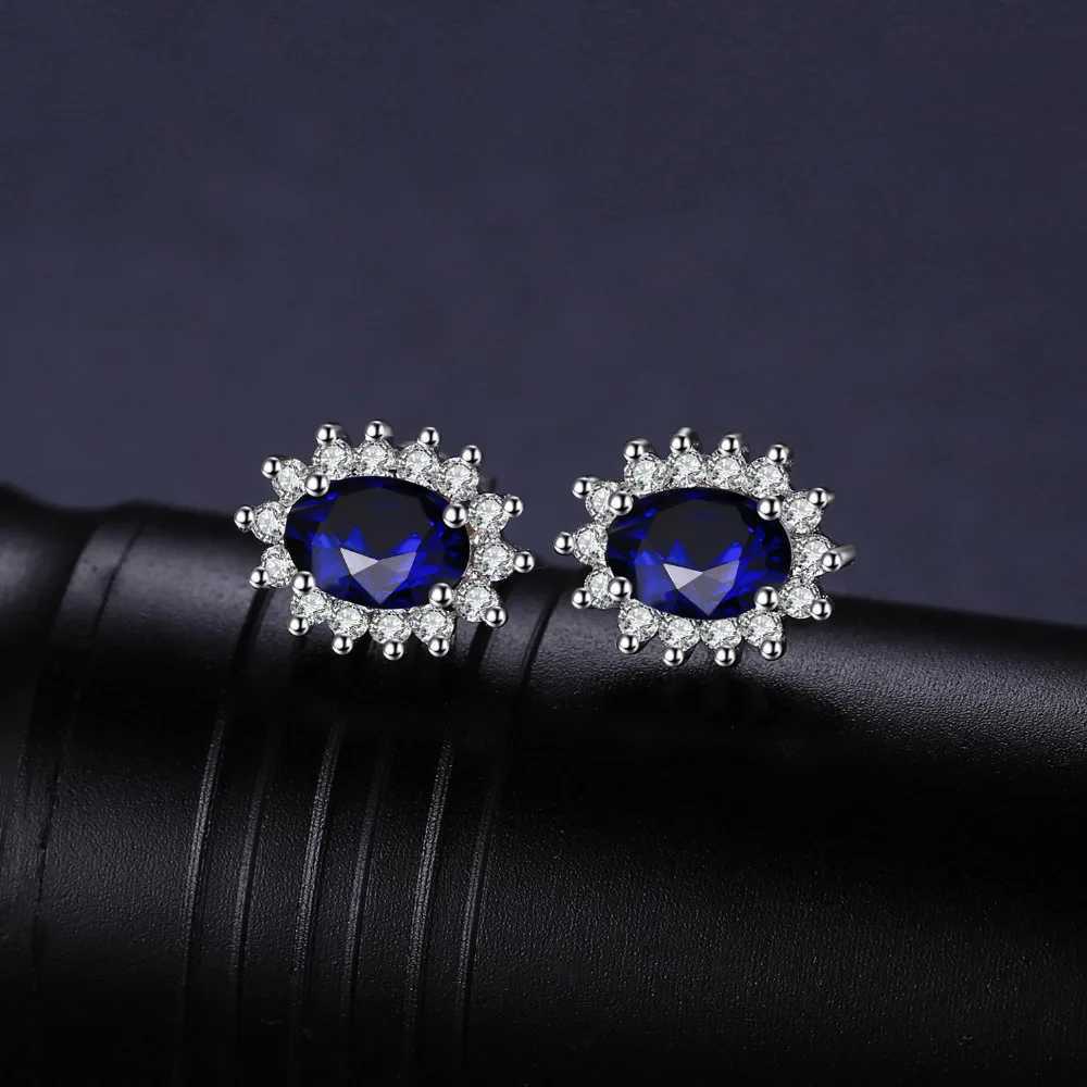 JewelryPalace Created Sapphire Ruby 925 Sterling Silver Stud Earrings Natural Amethyst Citrine Garnet Peridot Topaz Gemstone J251021