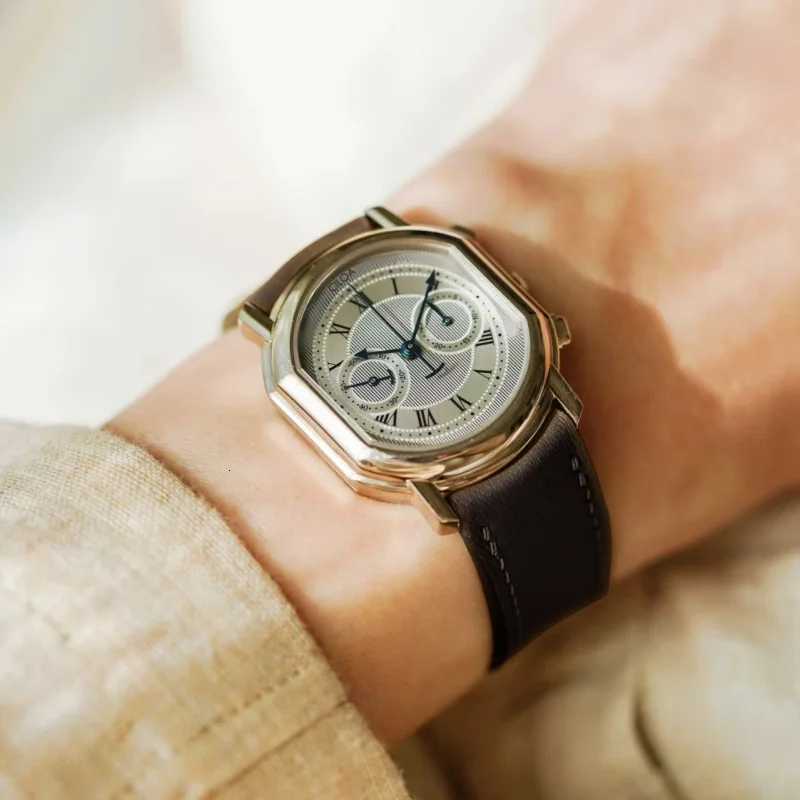 CILOA retro silver mens brand authentic light luxury 2025 new trend fashion high quality waterproof busin quartzXJ251021