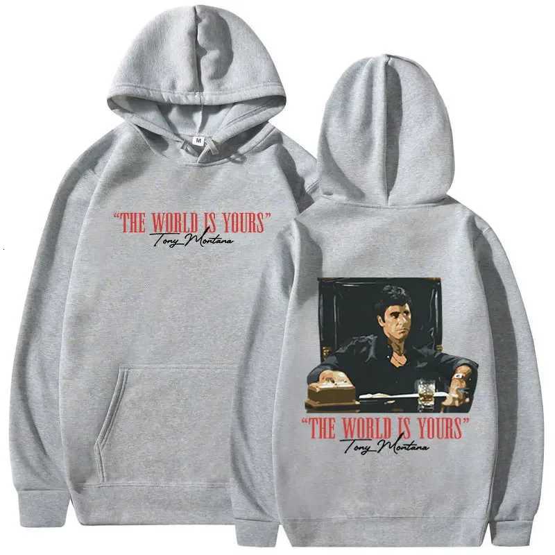 Classic Scarface movie mens and womens hoodies retro gothic pullovers sweatshirts the world is your Tony Montana W251021