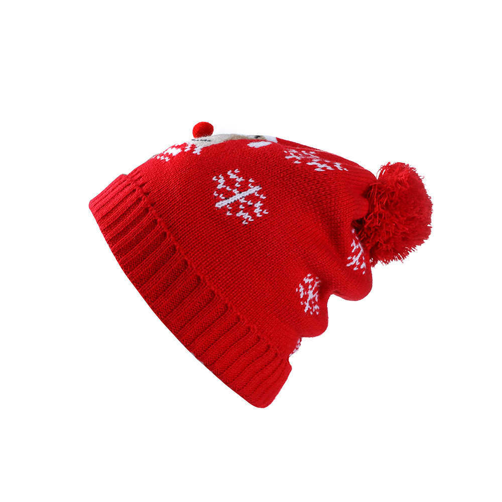 Christmas Knitted Hat with Sequins and Fashionable and Versatile Pullover Hat for Autumn and Winter Warm Wool Hat H251020