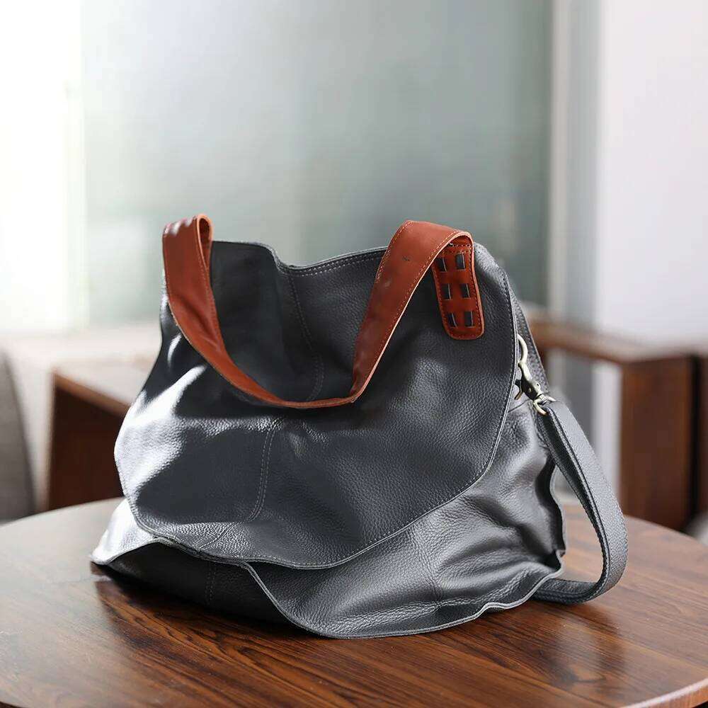 First Layer Cowhide Postman Original Design Large Capacity Personal Vintage Shopping Genuine Leather Shoulder Bag 251021