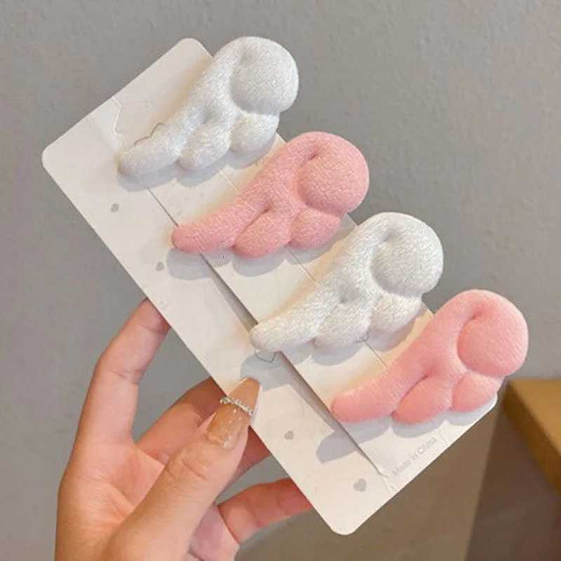 Angel Hair Clips Girls Kids Cartoon Plush Pins Barrette White Wing Hair Hoop Christmas Holiday Dress Up Hairpin AccessoriesW254021