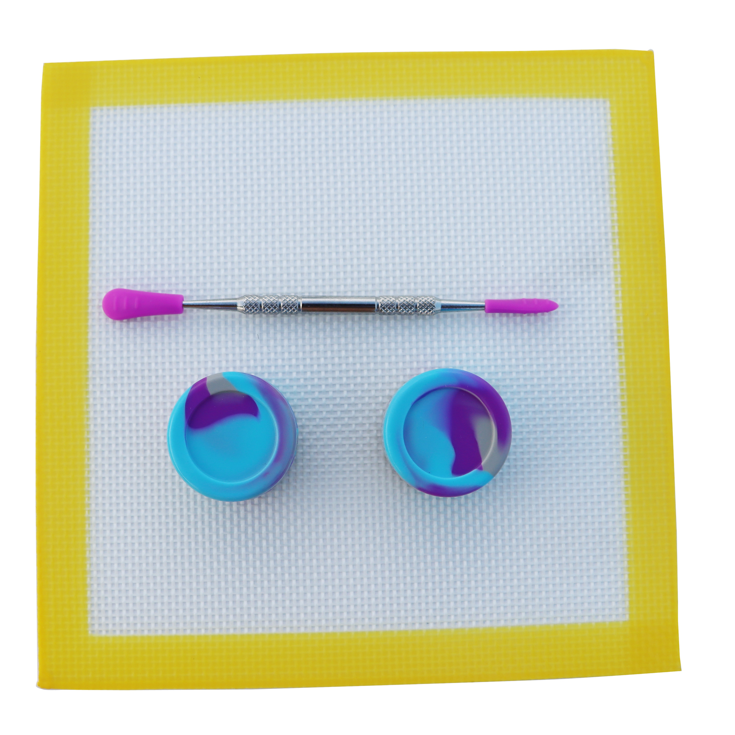 Colorful Silicone Jar Containers Dab Wax Tools dabber tool big silicone pad mat Dab jars Container kits for wax bongs dab rigs smoking pipes Accessori